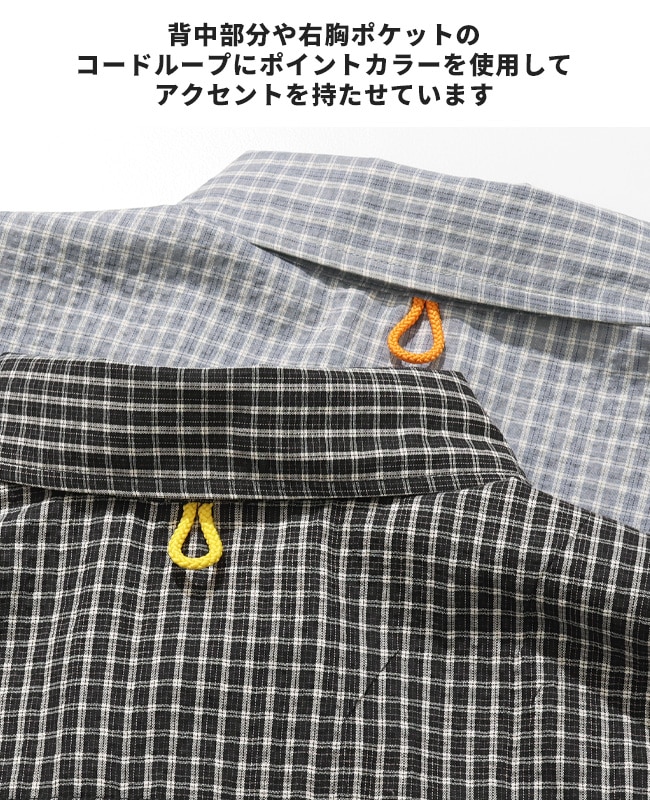 クリフメイヤー[公式] シアサッカーチェック半袖シャツ MENS 2555101