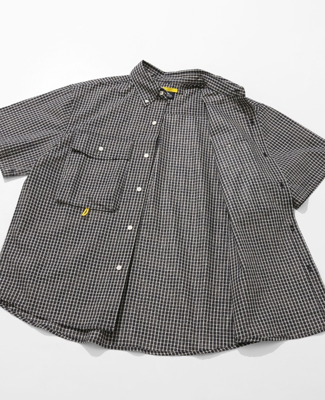 クリフメイヤー[公式] シアサッカーチェック半袖シャツ MENS 2555101