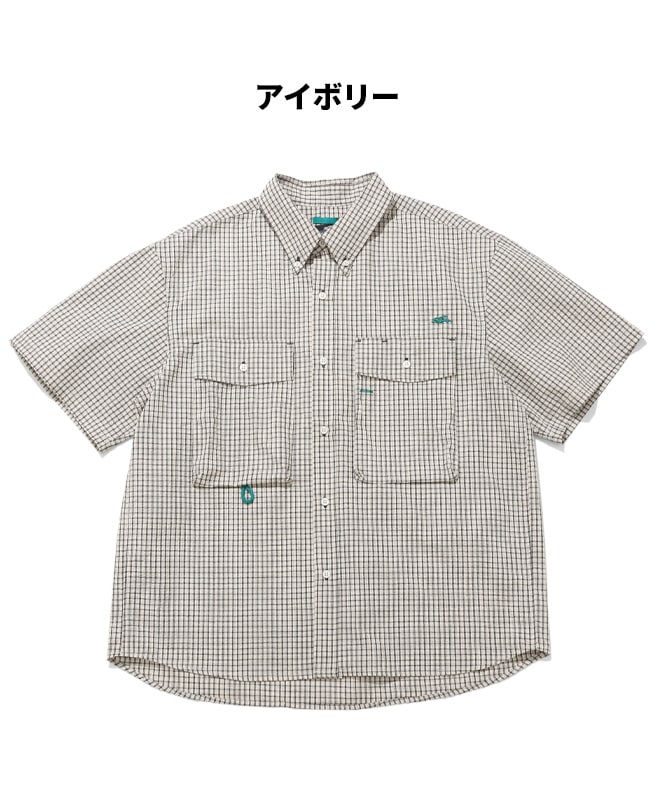 クリフメイヤー[公式] シアサッカーチェック半袖シャツ MENS 2555101