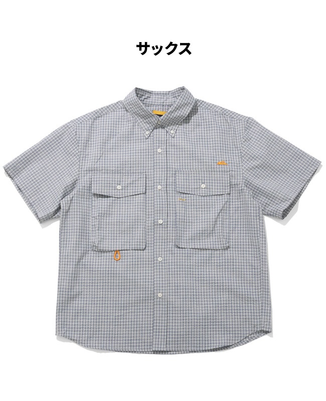 クリフメイヤー[公式] シアサッカーチェック半袖シャツ MENS 2555101