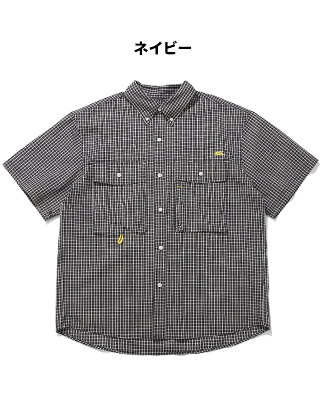 クリフメイヤー[公式] シアサッカーチェック半袖シャツ MENS 2555101