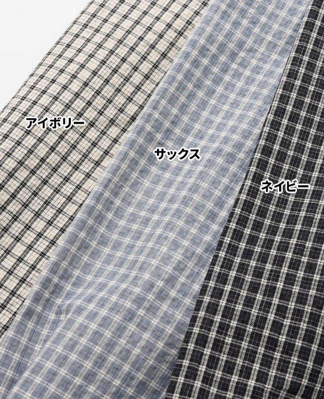 クリフメイヤー[公式] シアサッカーチェック半袖シャツ MENS 2555101