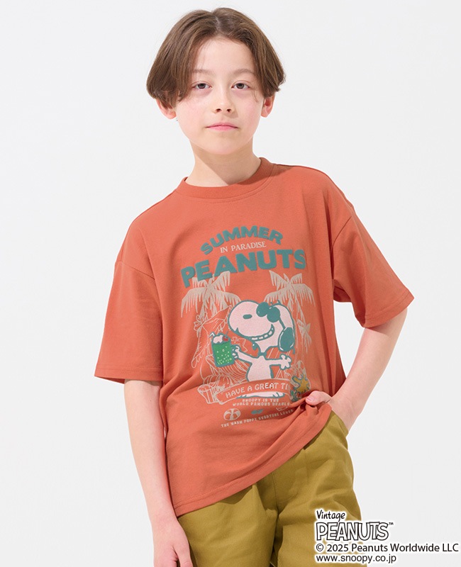 クリフメイヤー[公式] スヌーピープリントT(クリームソーダ) KIDS