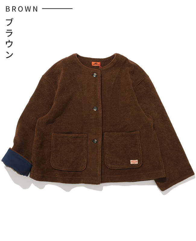 クリフメイヤー[公式] パイルフリースノーカラージャケット LADYS