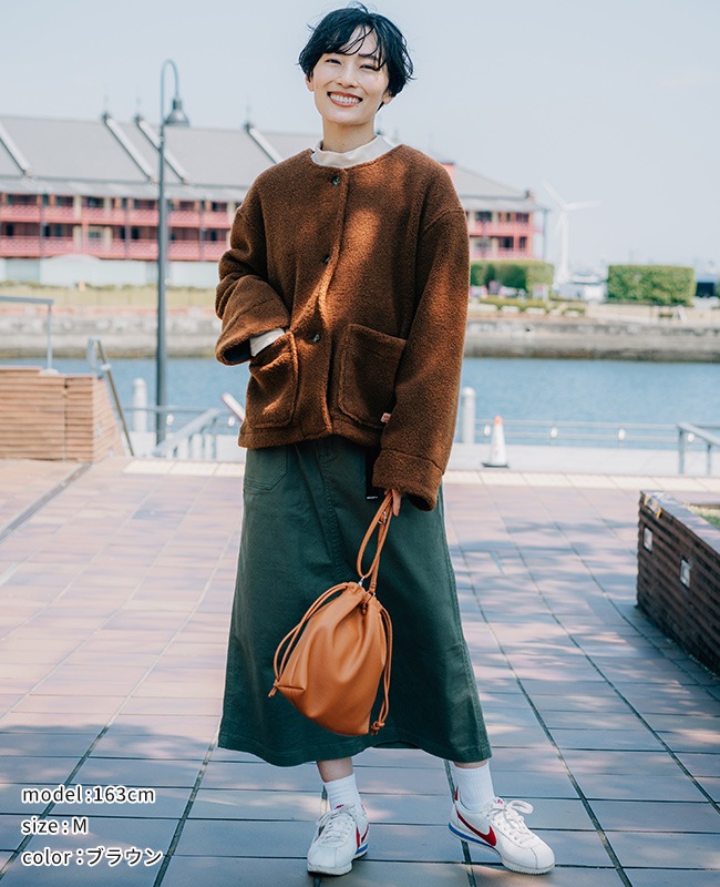 クリフメイヤー[公式] パイルフリースノーカラージャケット LADYS