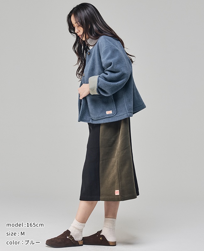 クリフメイヤー[公式] パイルフリースノーカラージャケット LADYS