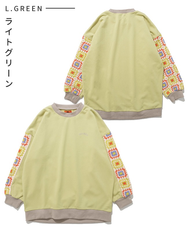 クリフメイヤー[公式] 袖クロシェニットスウェット LADYS W2535117