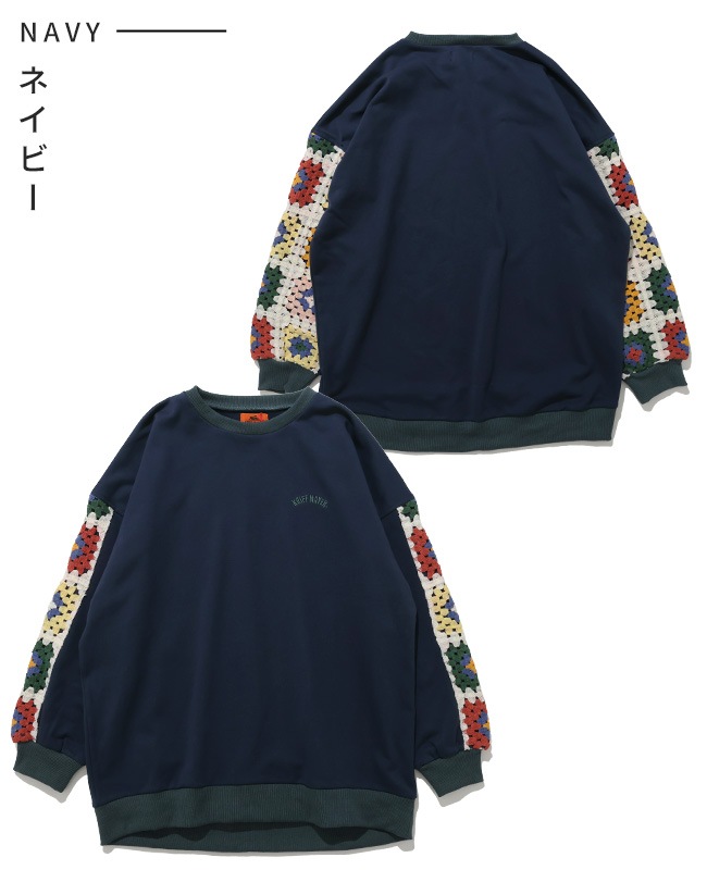 クリフメイヤー[公式] 袖クロシェニットスウェット LADYS W2535117