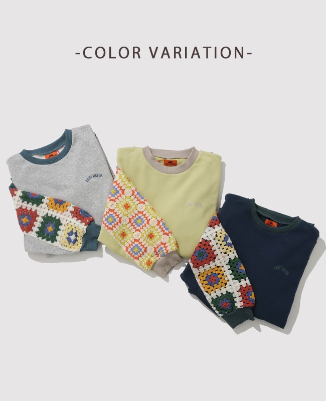 クリフメイヤー[公式] 袖クロシェニットスウェット LADYS W2535117