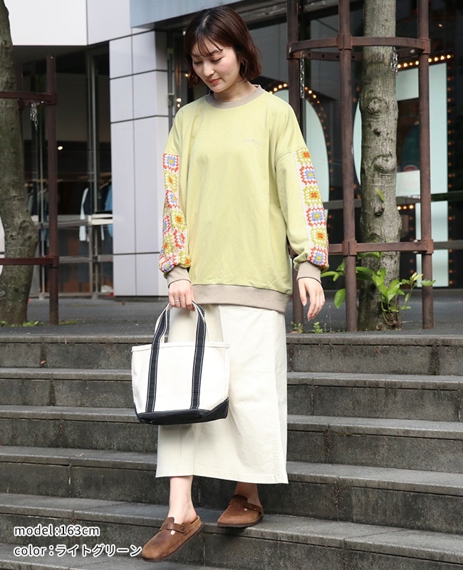 クリフメイヤー[公式] 袖クロシェニットスウェット LADYS W2535117