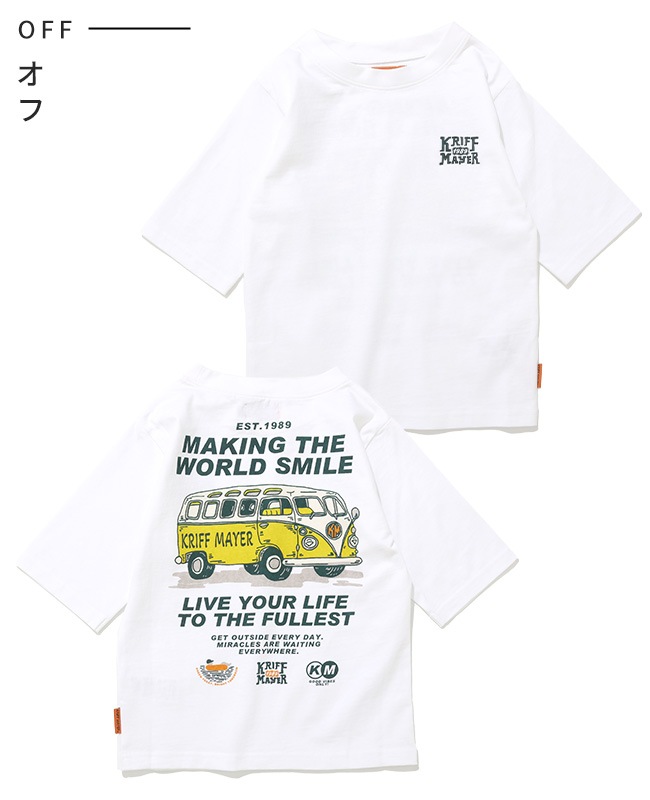 クリフメイヤー[公式] 楽LUCK五分袖Tシャツ(BUS) KIDS J2536319