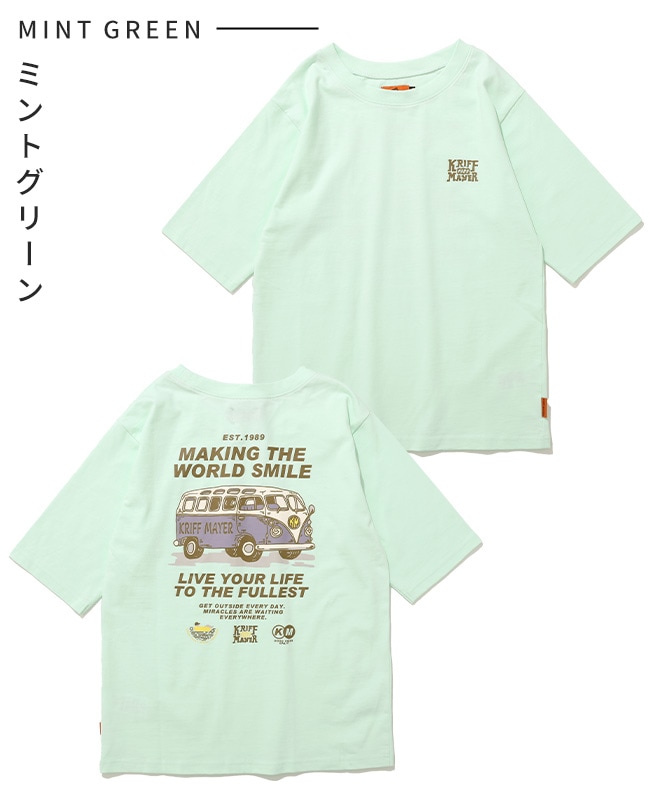 クリフメイヤー[公式] 楽LUCK五分袖Tシャツ(BUS) KIDS J2536319