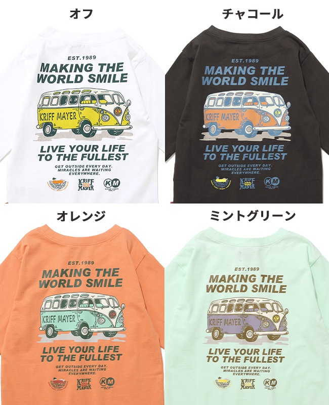 クリフメイヤー[公式] 楽LUCK五分袖Tシャツ(BUS) KIDS J2536319