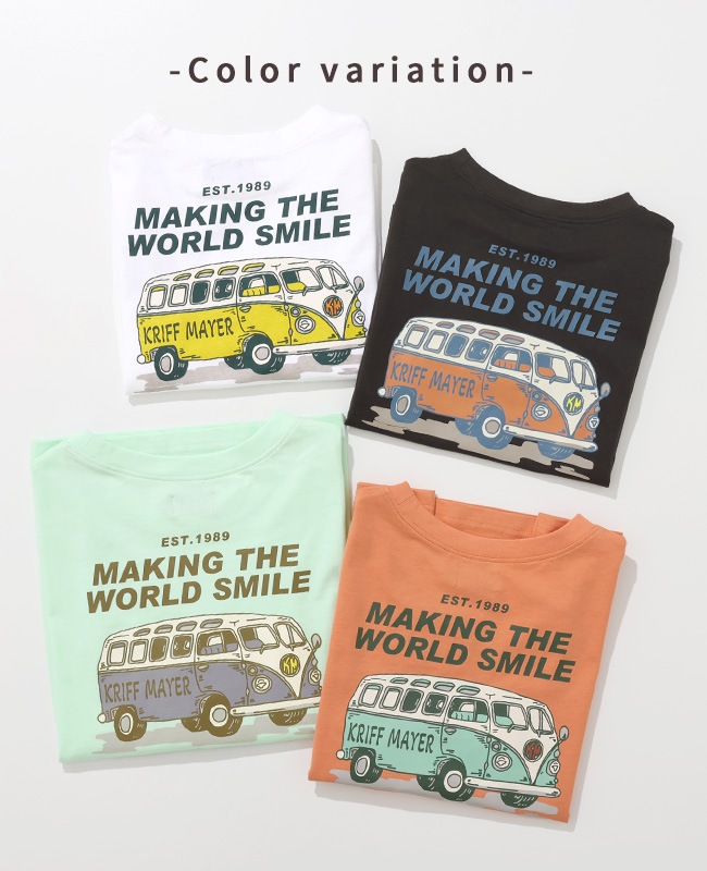 クリフメイヤー[公式] 楽LUCK五分袖Tシャツ(BUS) KIDS J2536319