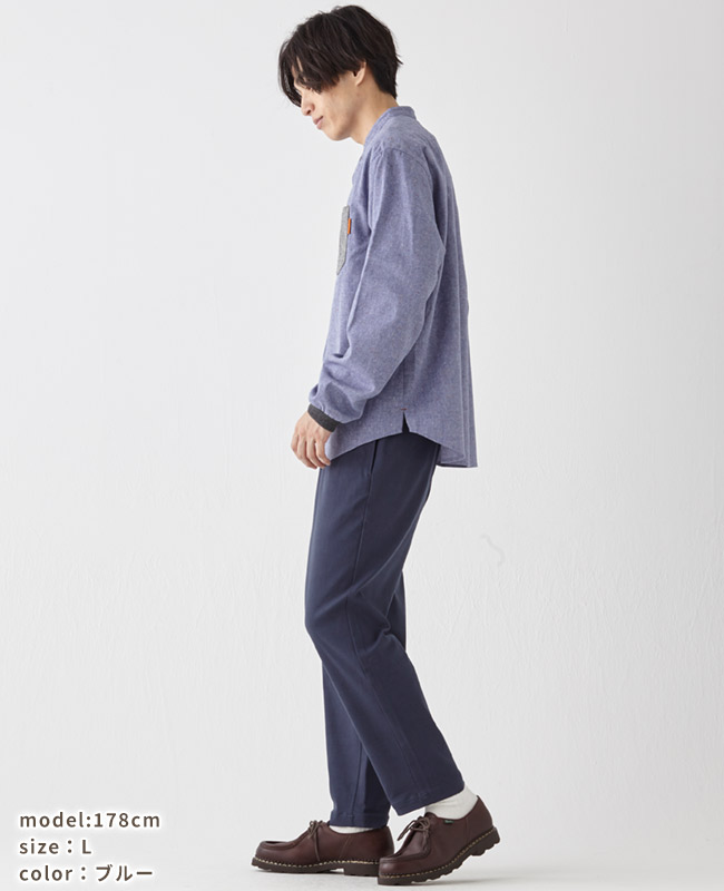 クリフメイヤー[公式] バンドカラーハッピーシャツ MENS 2437100