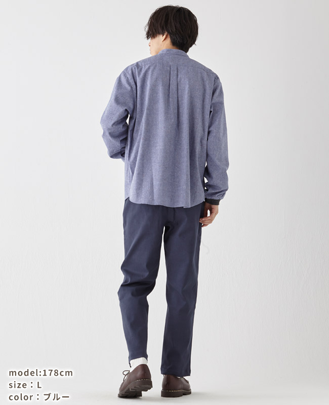 クリフメイヤー[公式] バンドカラーハッピーシャツ MENS 2437100
