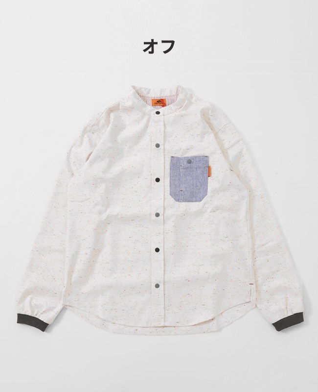 クリフメイヤー[公式] バンドカラーハッピーシャツ MENS 2437100