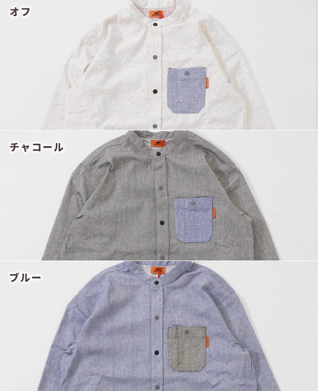 クリフメイヤー[公式] バンドカラーハッピーシャツ MENS 2437100