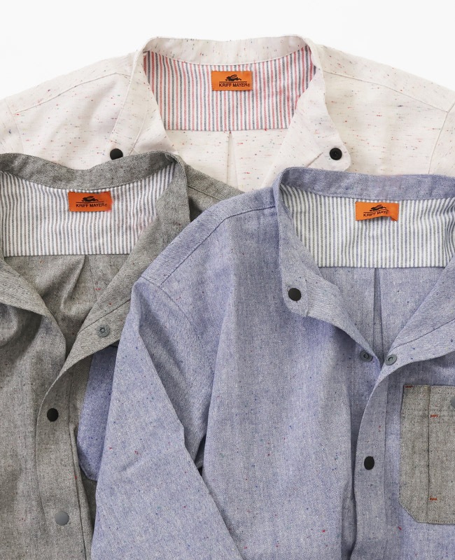 クリフメイヤー[公式] バンドカラーハッピーシャツ MENS 2437100