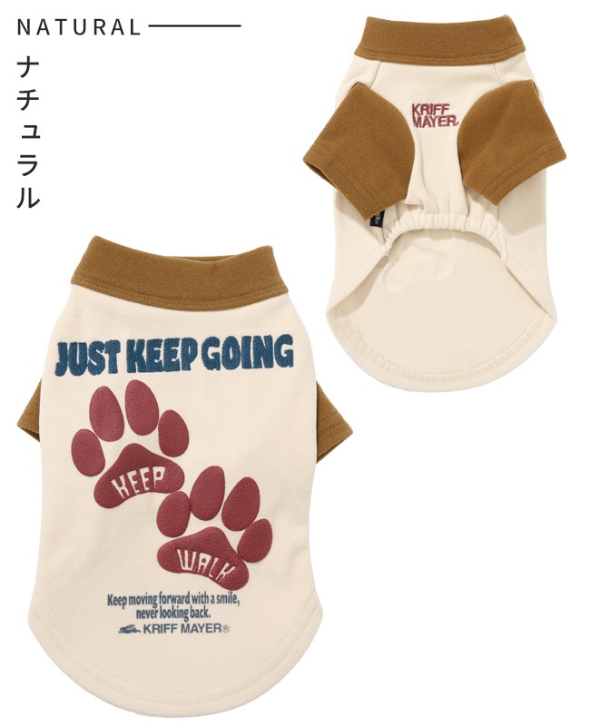 クリフメイヤー[公式] もちのび刺繍T(足跡) DOG D2615606