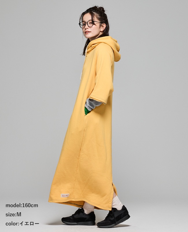 クリフメイヤー[公式] ざっくり裏毛7分袖ワンピース LADYS W2517827