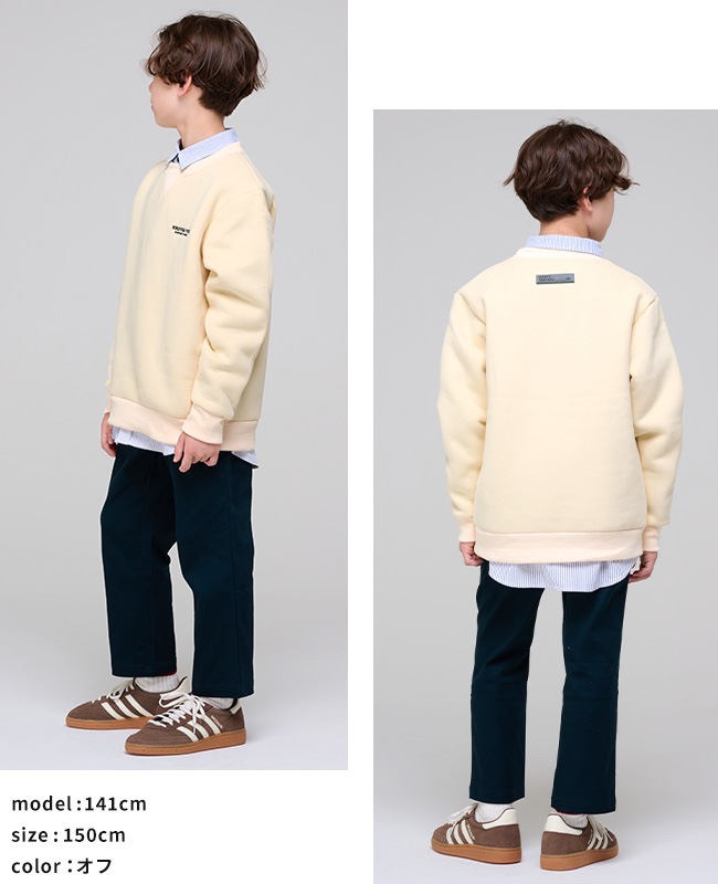 クリフメイヤー[公式] あたたか刺繍クルー KIDS J2527837