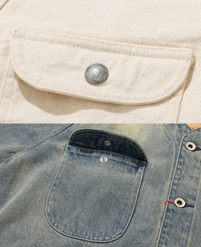 クリフメイヤー[公式] ノーカラーデニムカバーオール MENS 2534002