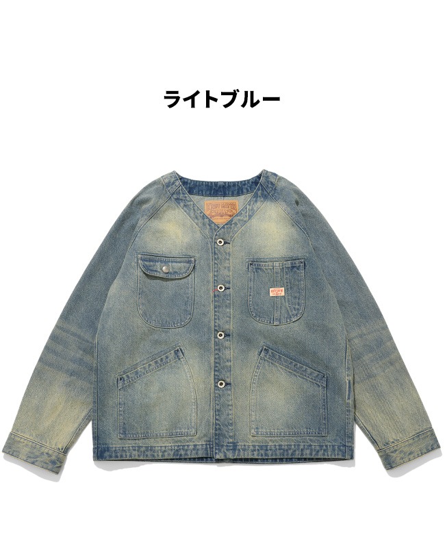 クリフメイヤー[公式] ノーカラーデニムカバーオール MENS 2534002