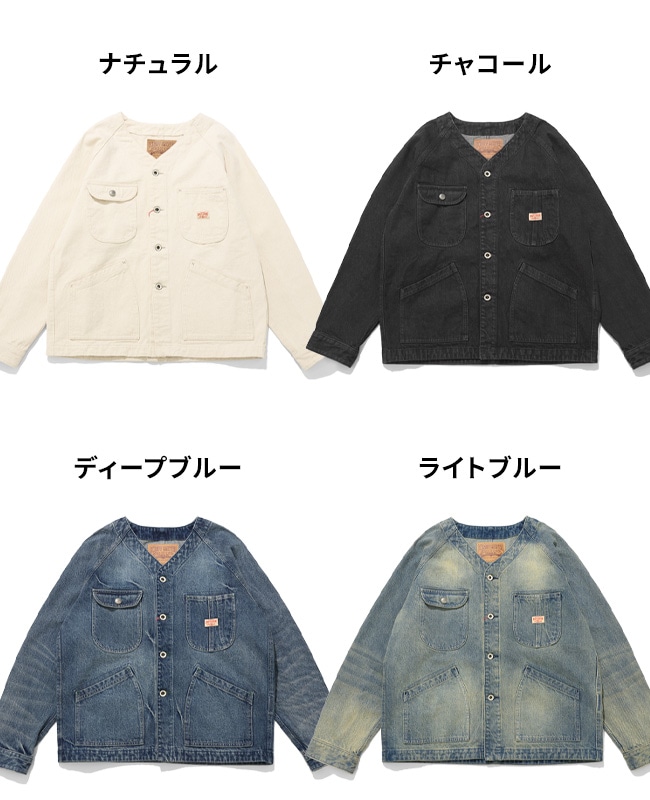 クリフメイヤー[公式] ノーカラーデニムカバーオール MENS 2534002