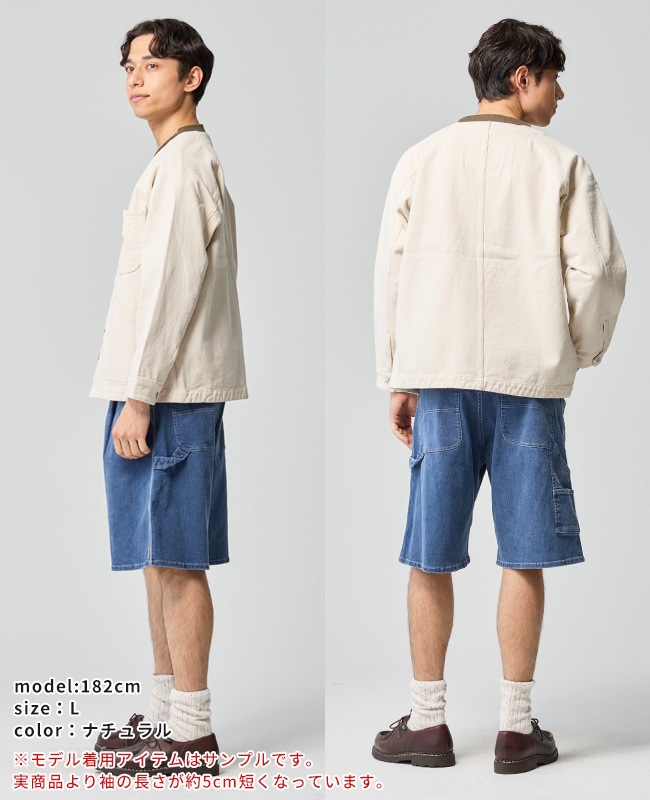 クリフメイヤー[公式] ノーカラーデニムカバーオール MENS 2534002