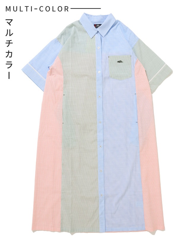 クリフメイヤー[公式] マルチストライプシャツワンピ LADYS W2545117