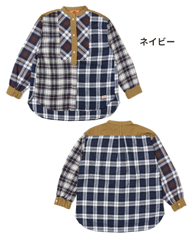 クリフメイヤー[公式] ノーカラーマルチチェックシャツ LADYS 2415800L