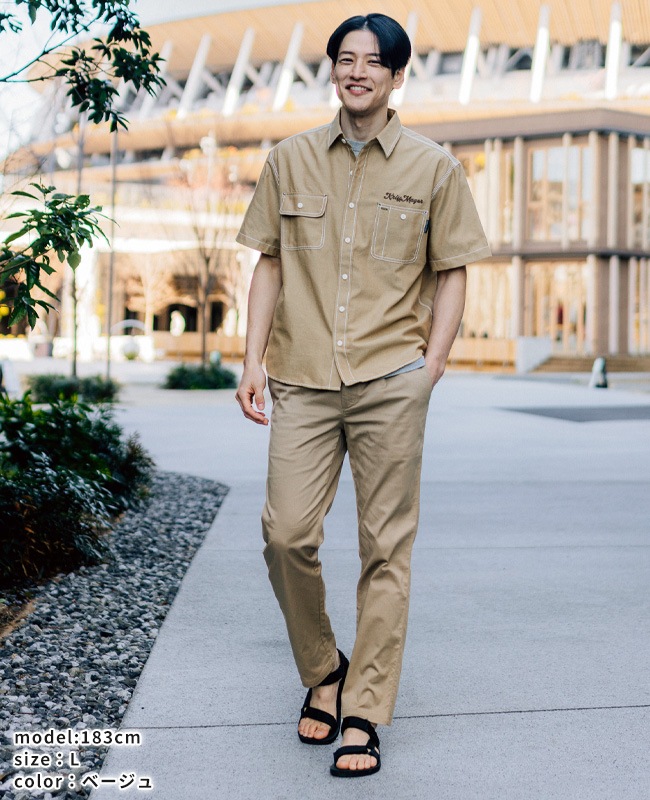 クリフメイヤー[公式] シャンブレーワーク半袖シャツ MENS 2445103