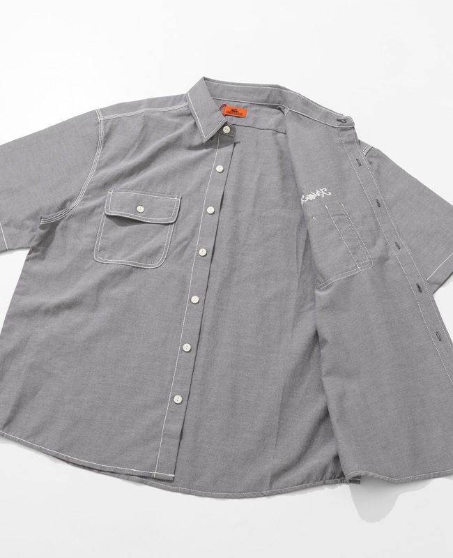 クリフメイヤー[公式] シャンブレーワーク半袖シャツ MENS 2445103