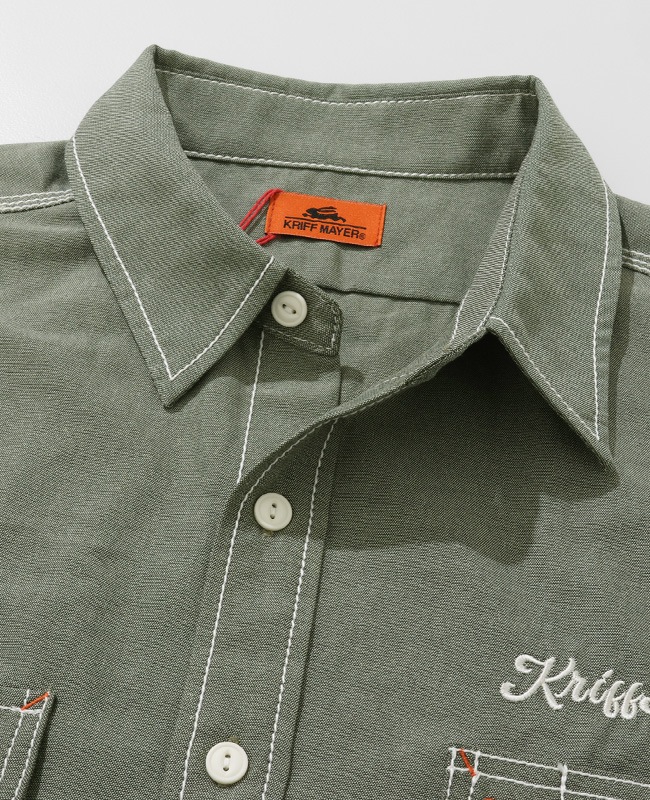 クリフメイヤー[公式] シャンブレーワーク半袖シャツ MENS 2445103