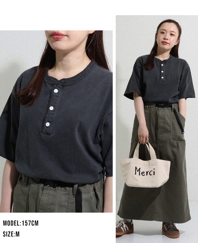 クリフメイヤー[公式] ヘビーウェイトピグメントヘンリーTシャツ MENS LADYS 2455803
