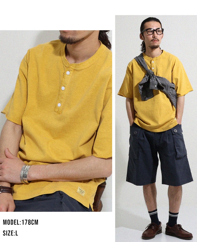 クリフメイヤー[公式] ヘビーウェイトピグメントヘンリーTシャツ MENS LADYS 2455803