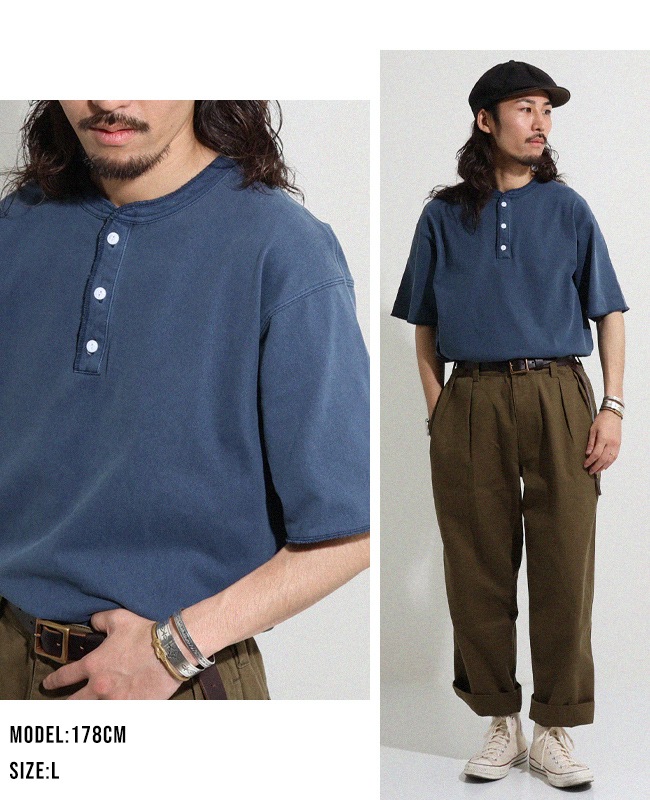 クリフメイヤー[公式] ヘビーウェイトピグメントヘンリーTシャツ MENS LADYS 2455803