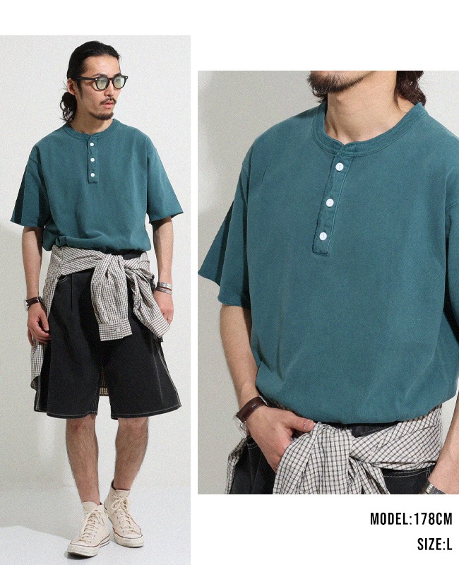 クリフメイヤー[公式] ヘビーウェイトピグメントヘンリーTシャツ MENS LADYS 2455803