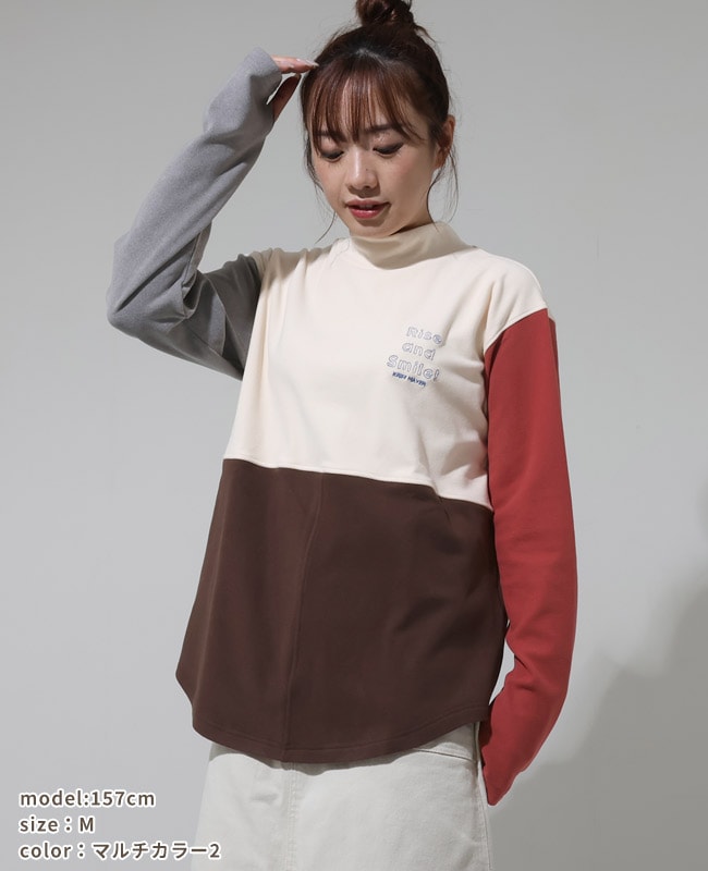 クリフメイヤー[公式] もちのびモックネックT LADYS W2515608