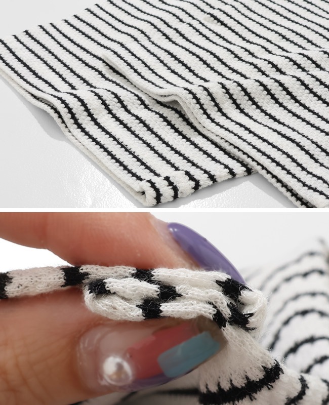 クリフメイヤー[公式] ボーダー5分袖刺繍T LADYS W2555119