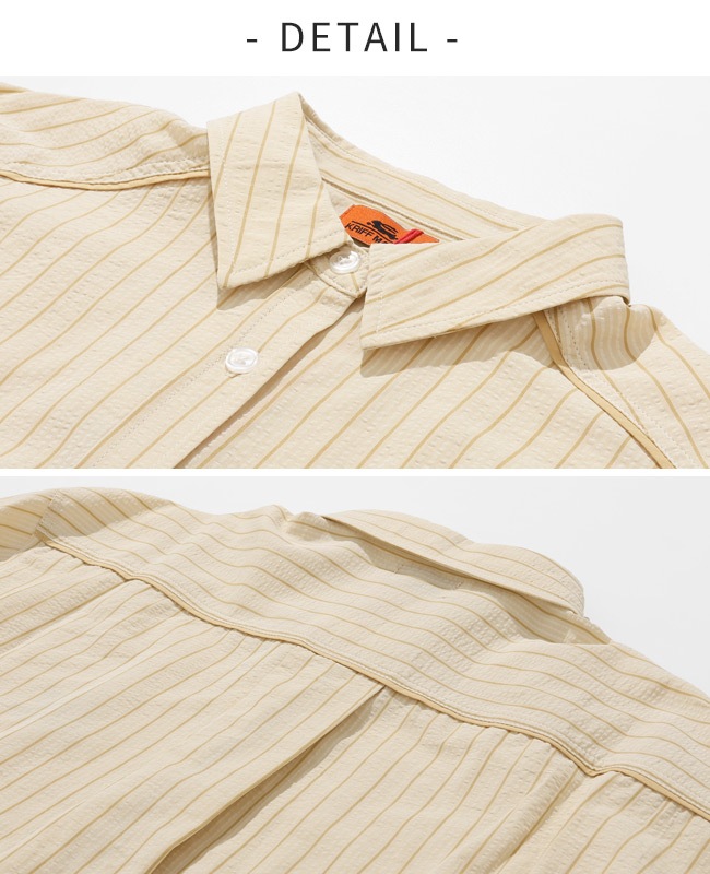 クリフメイヤー[公式] ロールアップストライプシャツ LADYS W2535119