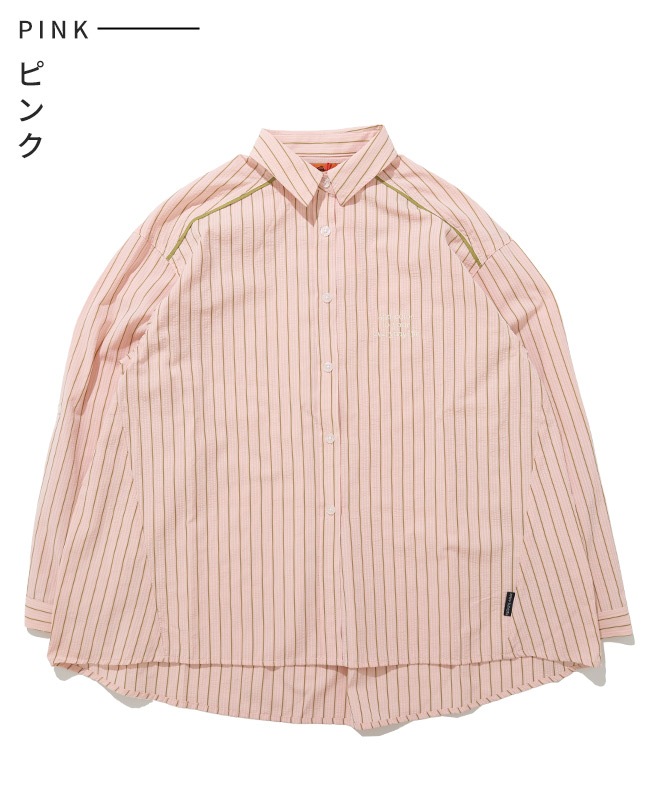 クリフメイヤー[公式] ロールアップストライプシャツ LADYS W2535119