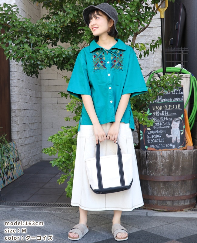 クリフメイヤー[公式] 手刺繍風シャツ LADYS 2354003L