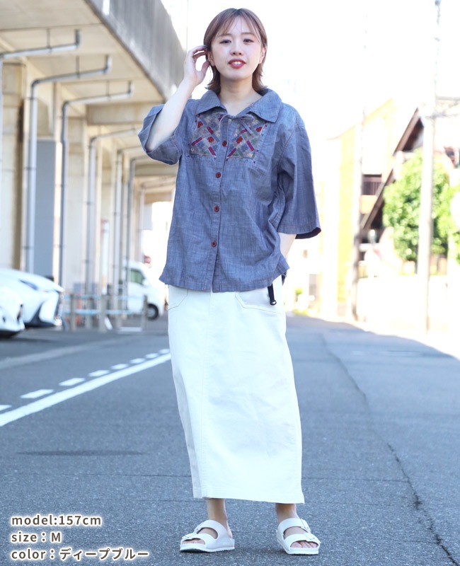 クリフメイヤー[公式] 手刺繍風シャツ LADYS 2354003L | LADYS