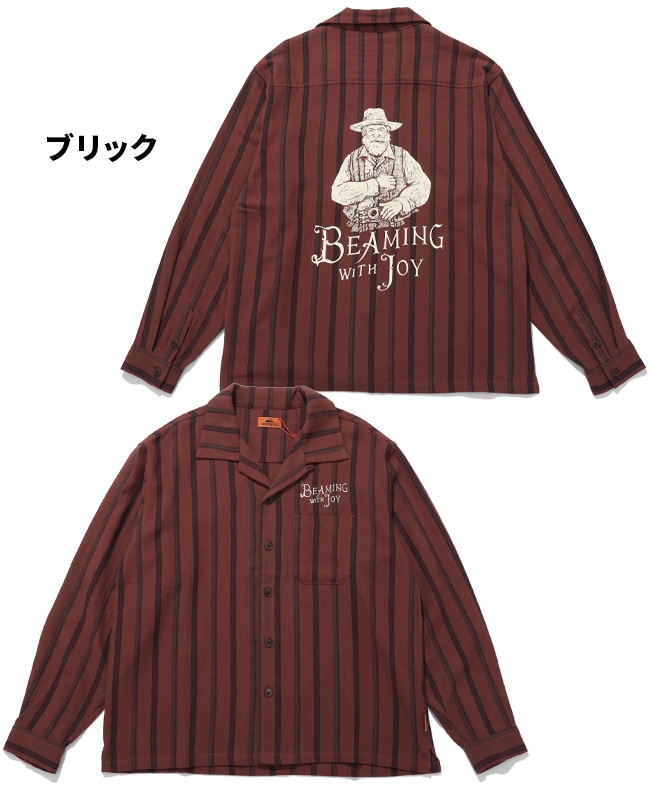 クリフメイヤー[公式] ストライプフランネルシャツ MENS 2515108