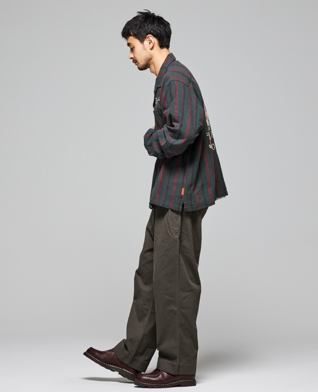 クリフメイヤー[公式] ストライプフランネルシャツ MENS 2515108