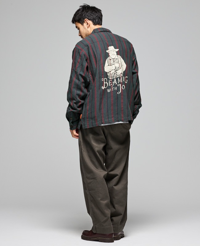 クリフメイヤー[公式] ストライプフランネルシャツ MENS 2515108