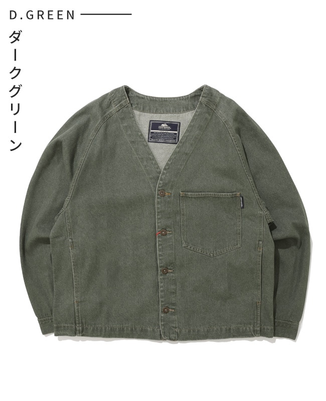 クリフメイヤー[公式] ノーカラーカラーデニムジャケット LADYS W2615118