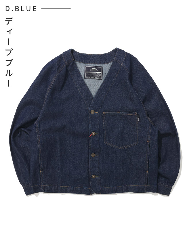 クリフメイヤー[公式] ノーカラーカラーデニムジャケット LADYS W2615118